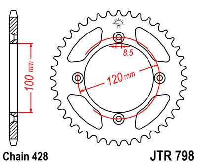 JT JTR798.48 - Звезда задняя