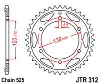 JT JTR312.40 - Звезда задняя