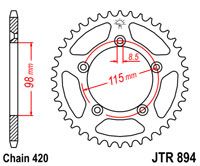 JT JTR894.46 - Звезда задняя
