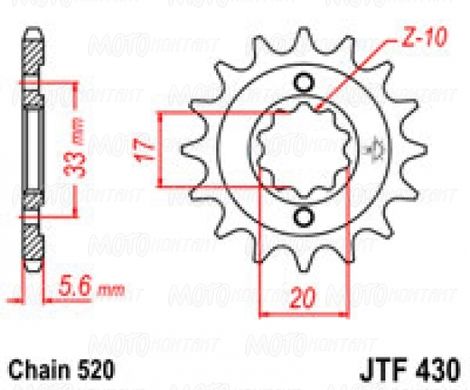 Приводная звезда JT JTF430.13