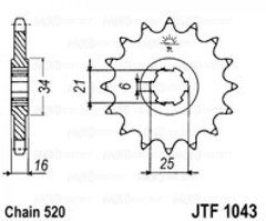 Приводная звезда JT JTF1043.14