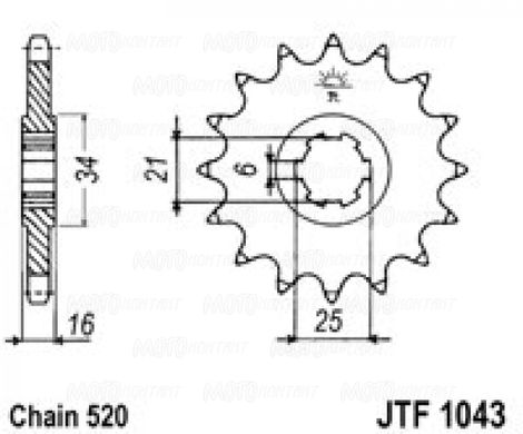 Приводная звезда JT JTF1043.14