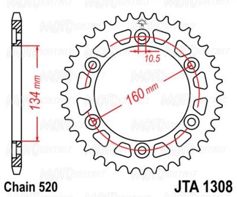 JT JTA1308.42 - Звезда задняя легкосплавная
