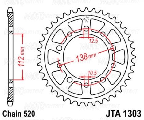 JT JTA1303.48 - Звезда задняя легкосплавная