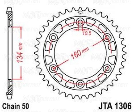 JT JTA1306.40 - Звезда задняя легкосплавная