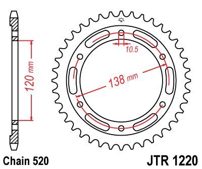 JT JTR1220.38 - Звезда задняя