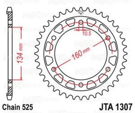 JT JTA1307.42 - Звезда задняя легкосплавная