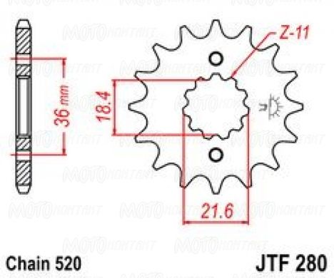 JT JTF280.13 - Зірка передня